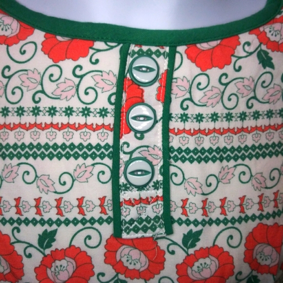 435 By Matilda Jane Spirited Song Cream Orange/Green Folklore Style Floral Dress - Picture 4 of 16